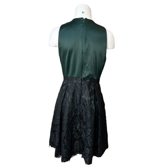 RW&CO green & black fit & flare lace dress size 6 - Picture 2 of 6